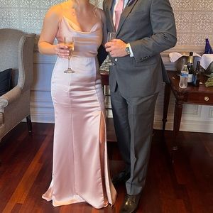 Size 8 rose quartz satin dress!